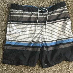 Men’s stripped swim trunks